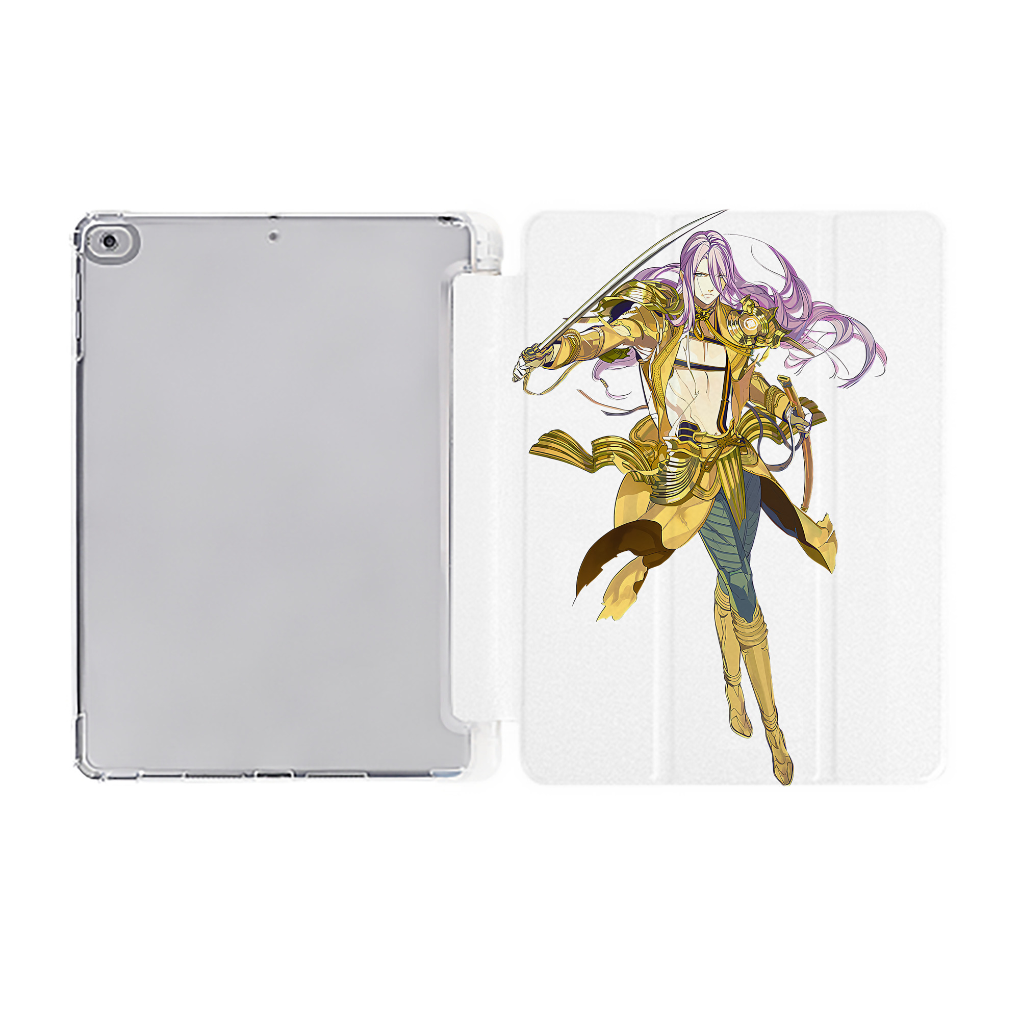 （画像用） 刀剣乱舞 Touken Ranbu IPad ケース ペン収納付き 三つ折りスタンド PUレザー×シリコン 対応機種9.5/10.5/10.9インチ